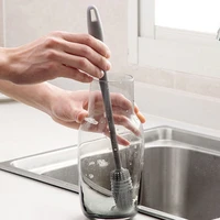 cup brush silicone cup scrubber glass cleaner kitchen cleaning tool long handle drink wineglass bottle glass cup cleaning brush