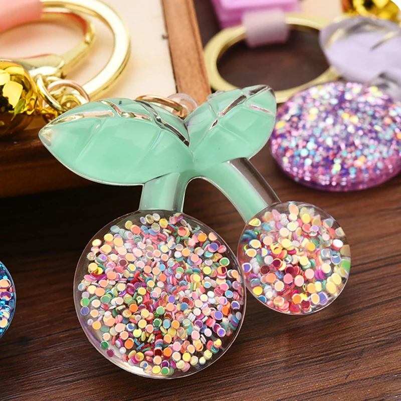 

Необычная новая акриловая подвеска в виде вишни с блестками