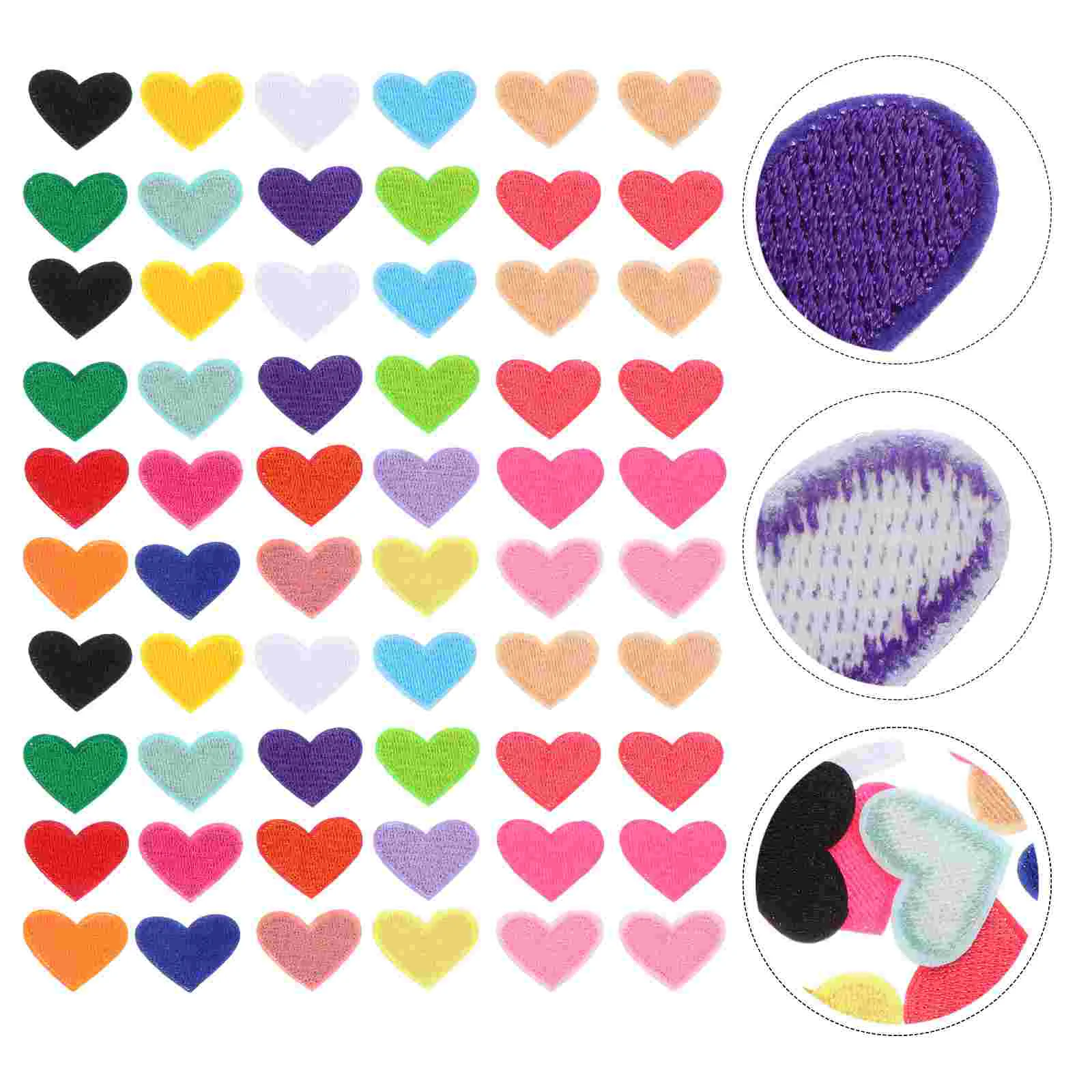 

4 Sets Accessories Heart Embroidered Cloth Patch Decor Mini Patches Iron Polyester Adorable