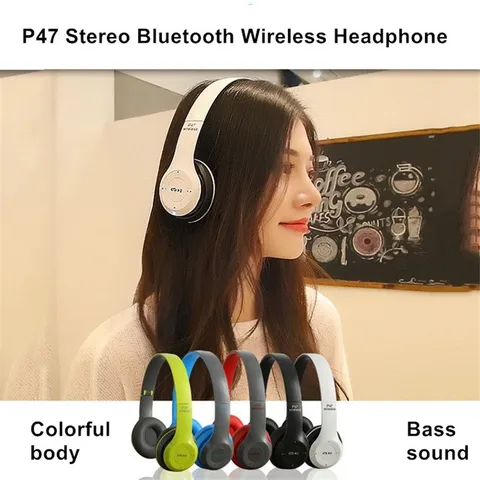 Стерео P47 гарнитура 5,0 Bluetooth гарнитура складная серия Беспроводная Спортивная игровая гарнитура для iPhone XiaoMi
