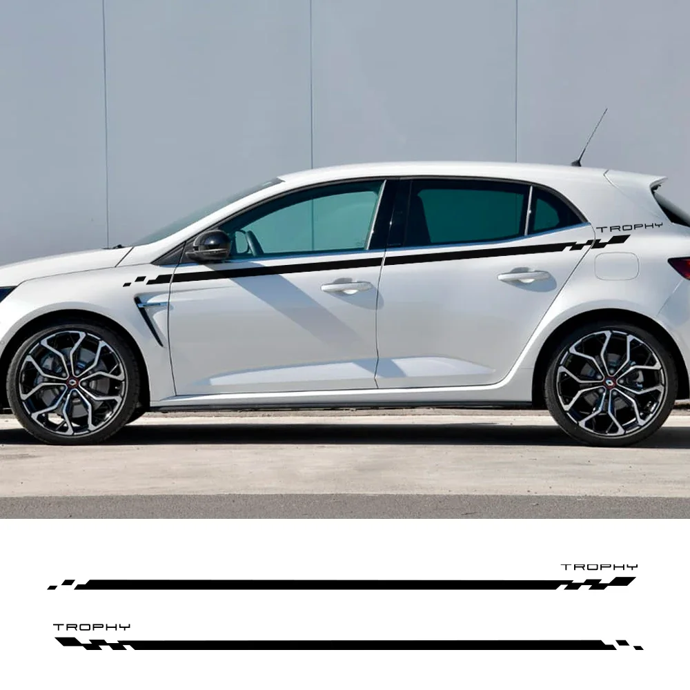 Наклейки на боковую талию автомобиля 2 шт. для Renault Megane 3 4 RS Grandtourer GT трофей