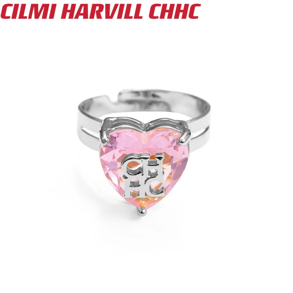 

CILMI HARVILL CHHC 2023 Couple Ring Jewel Heart Design Adjustable Gift Box Design Stainless Steel