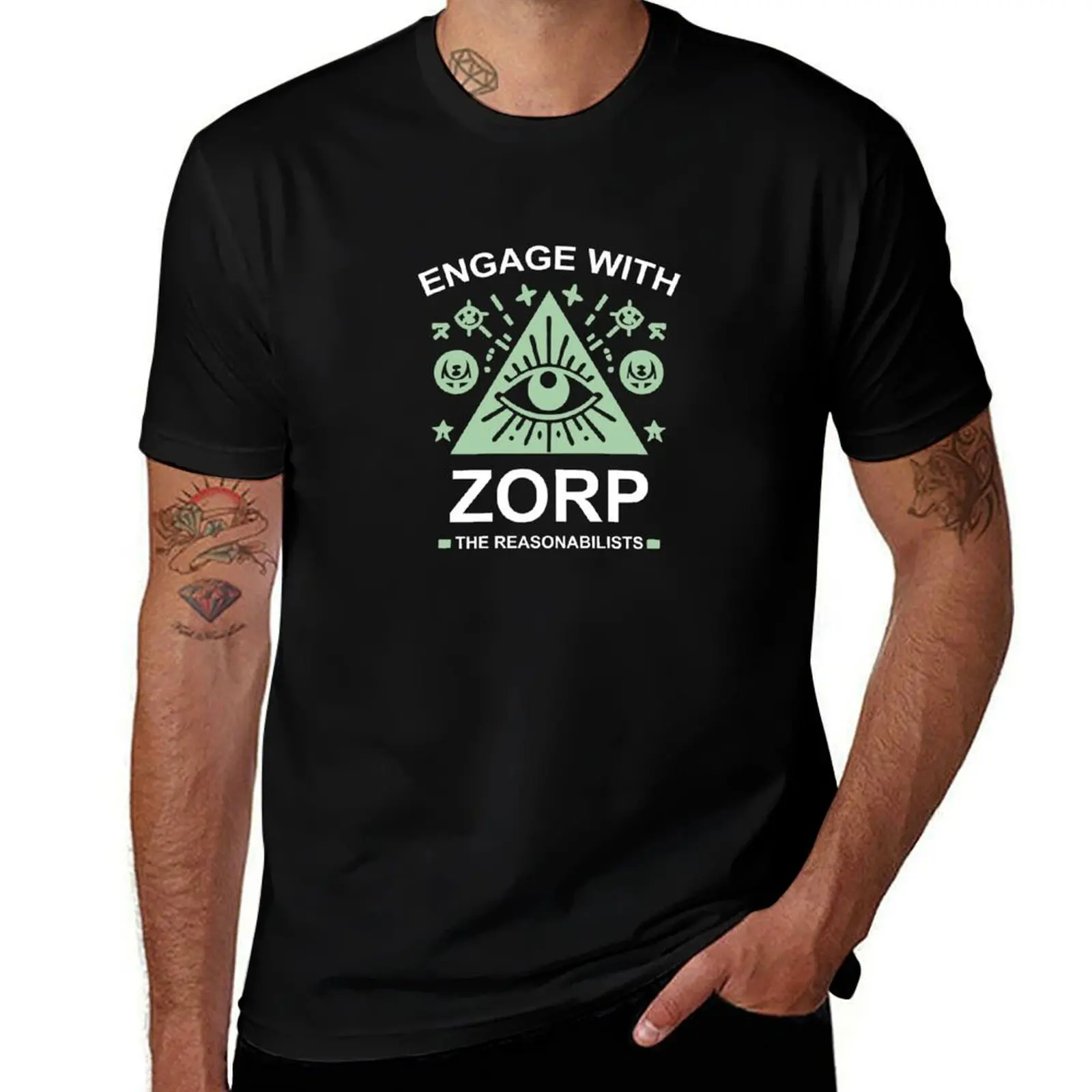 Футболка Engage With Zorp Parks &amp Rec хлопок мужские большие размеры