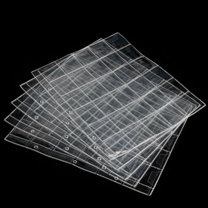 Классические Держатели для монет, 1 лист, 30 карманов, папки, листы для хранения, коллекционный альбом, фотоальбом, прозрачный органайзер для хранения