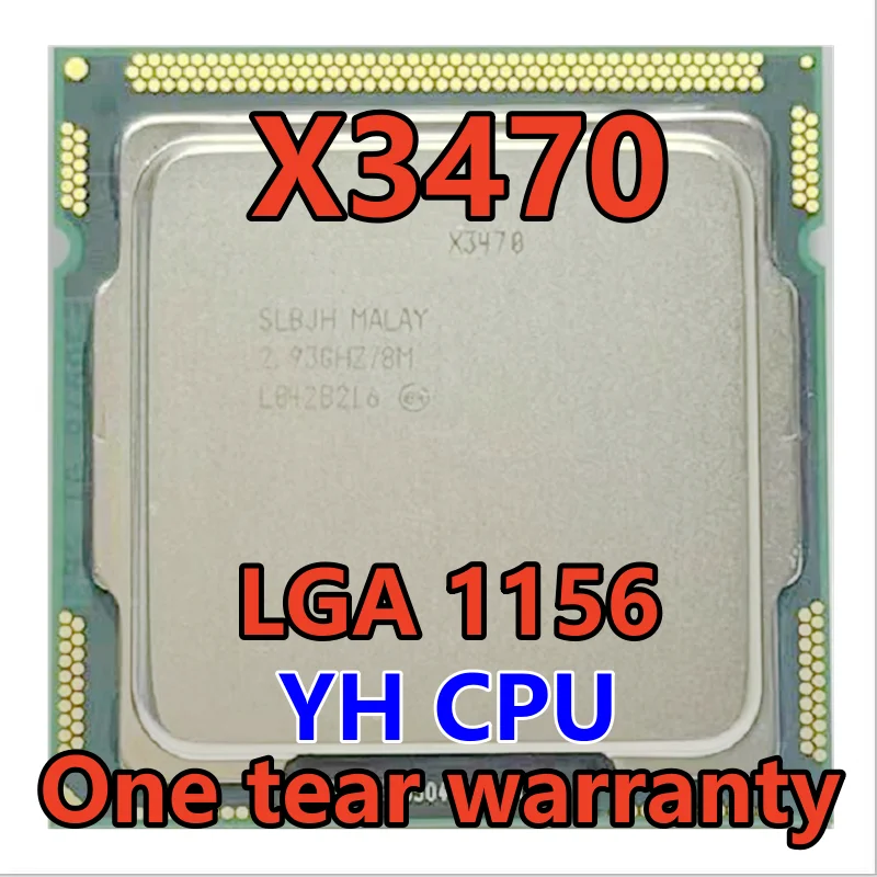 X3470 SLBJH 2,933 ГГц четырехъядерный восьмипоточный 95 Вт ЦПУ процессор 8 Мб 95 Вт LGA 1156 X3470 SLBJH 2,933 ГГц четырехъядерный восьмипоточный 95 Вт ЦПУ процессор 8 Мб 95 Вт LGA 1156