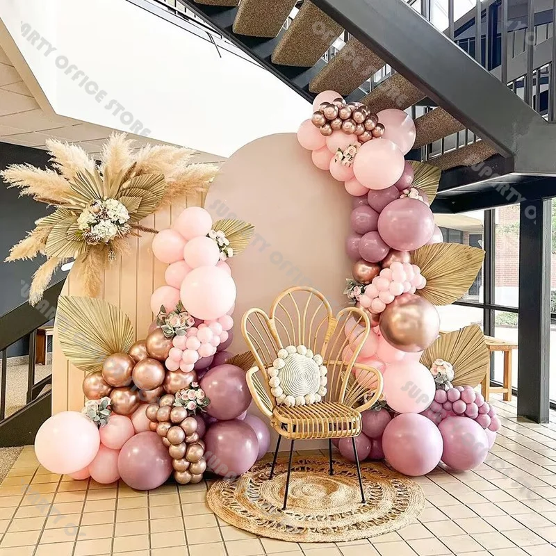 

134pcs Balloons Garland Arch Kit Blush Pink Purple Rose Gold Balloon Wedding Decorations Baby Shower Bride To Be Bridal Birthday