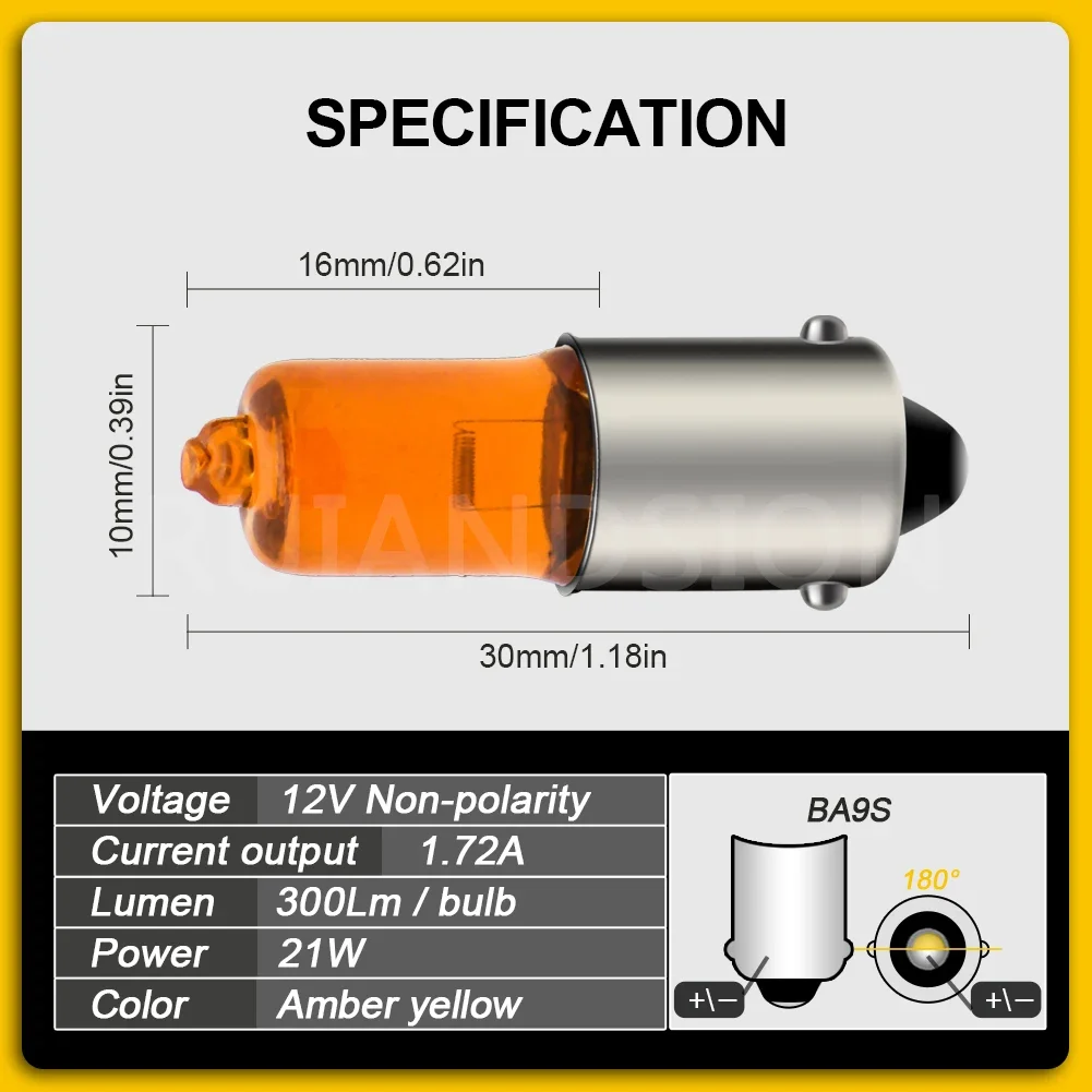 Ruiandsion BAY9S BA9S T4W Автомобильные лампы для автомобильной сигнальной фонари на крыше