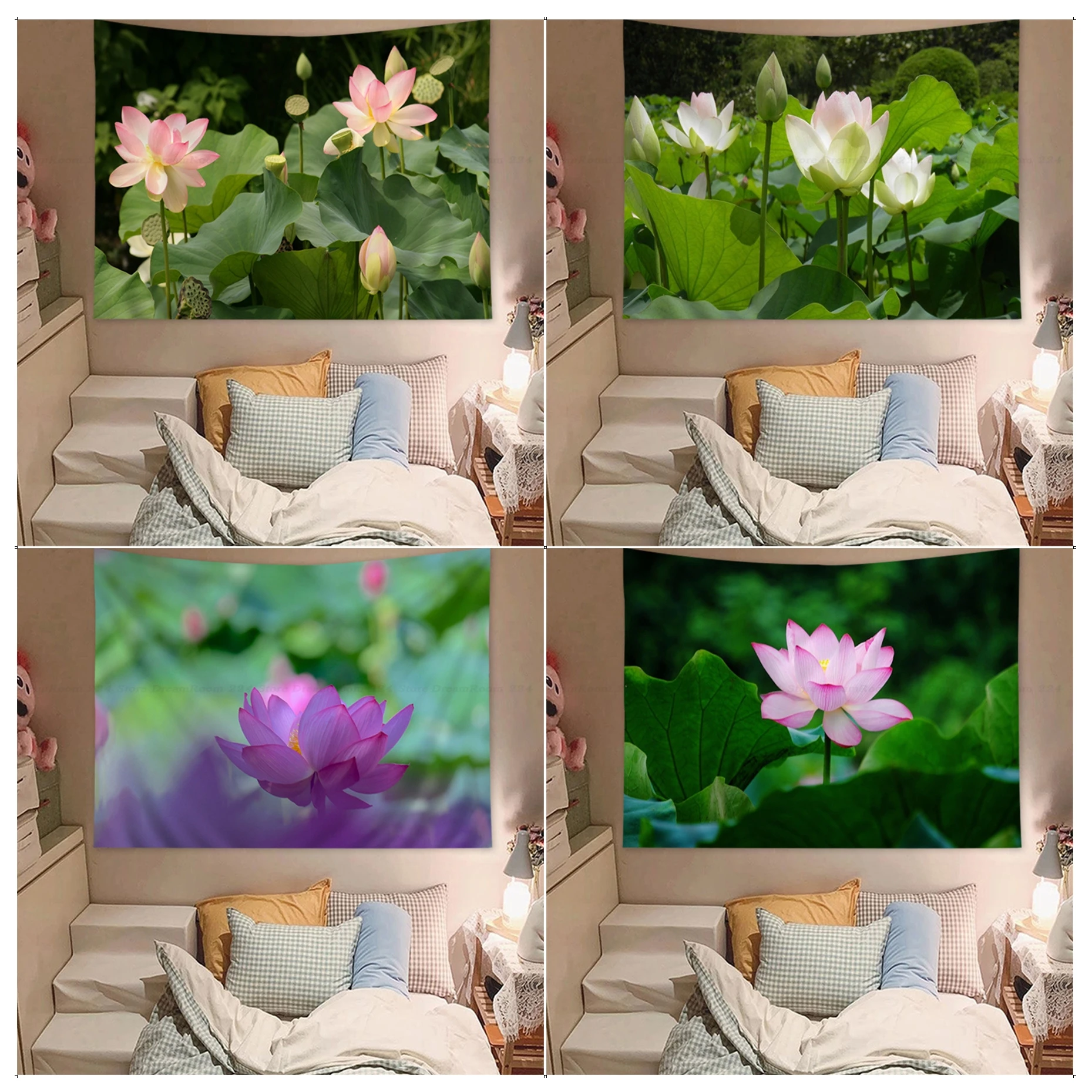 

Lotus Flower DIY Wall Tapestry Bohemian Wall Tapestries Mandala Decor Blanket