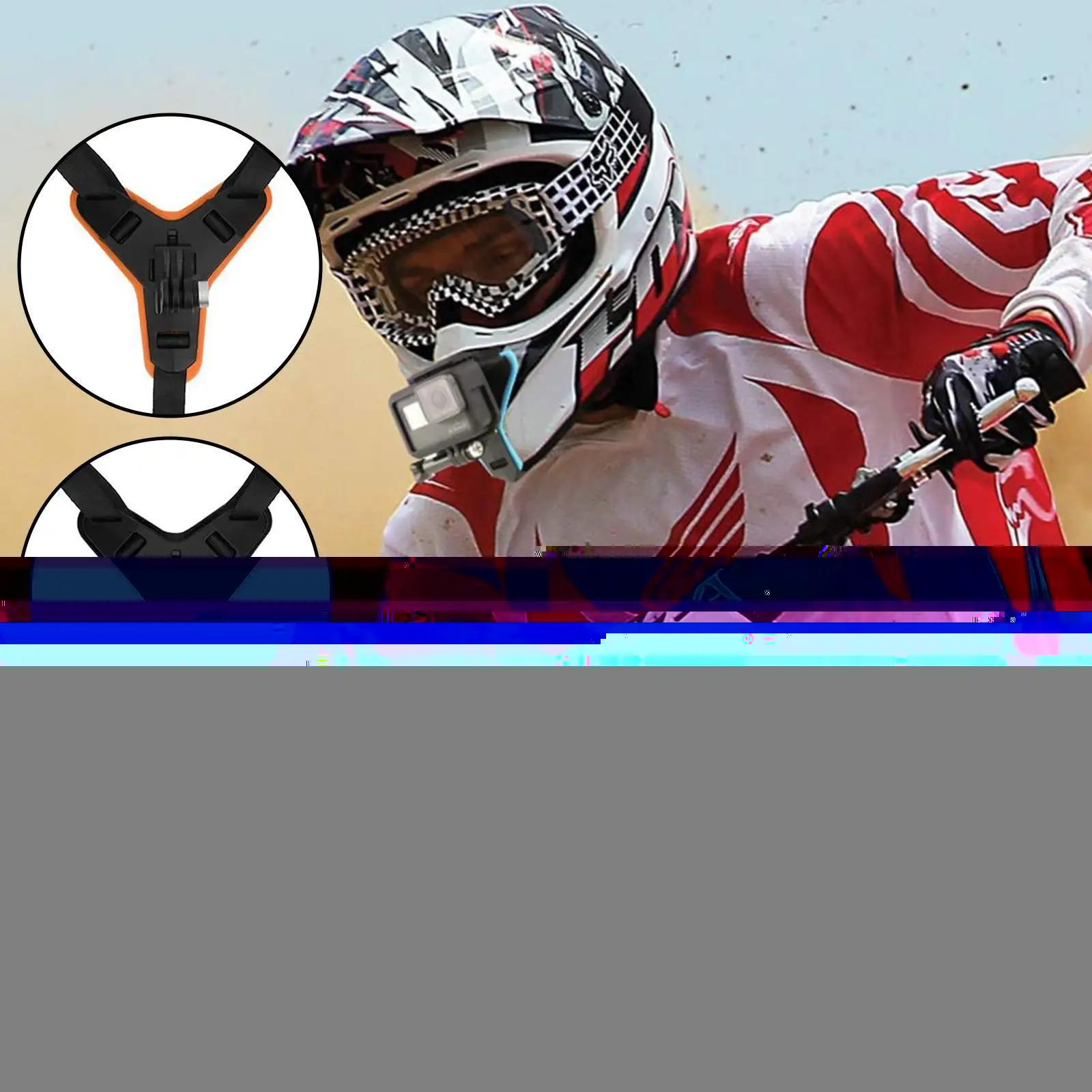 

New Motorcycle Helmet Chin Stand Mount Holder For Hero 9 8 7 6 5 4 3 For Yi Action Sports Camera Full Face Hol E0d7