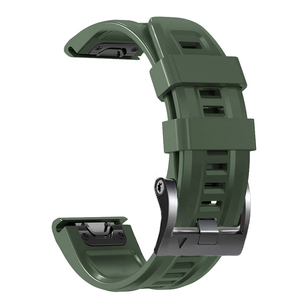 Ремешок для наручных часов мягкий силиконовый браслет Garmin Fenix 7 7X 5 6 5X 6X Pro Plus 3 HR
