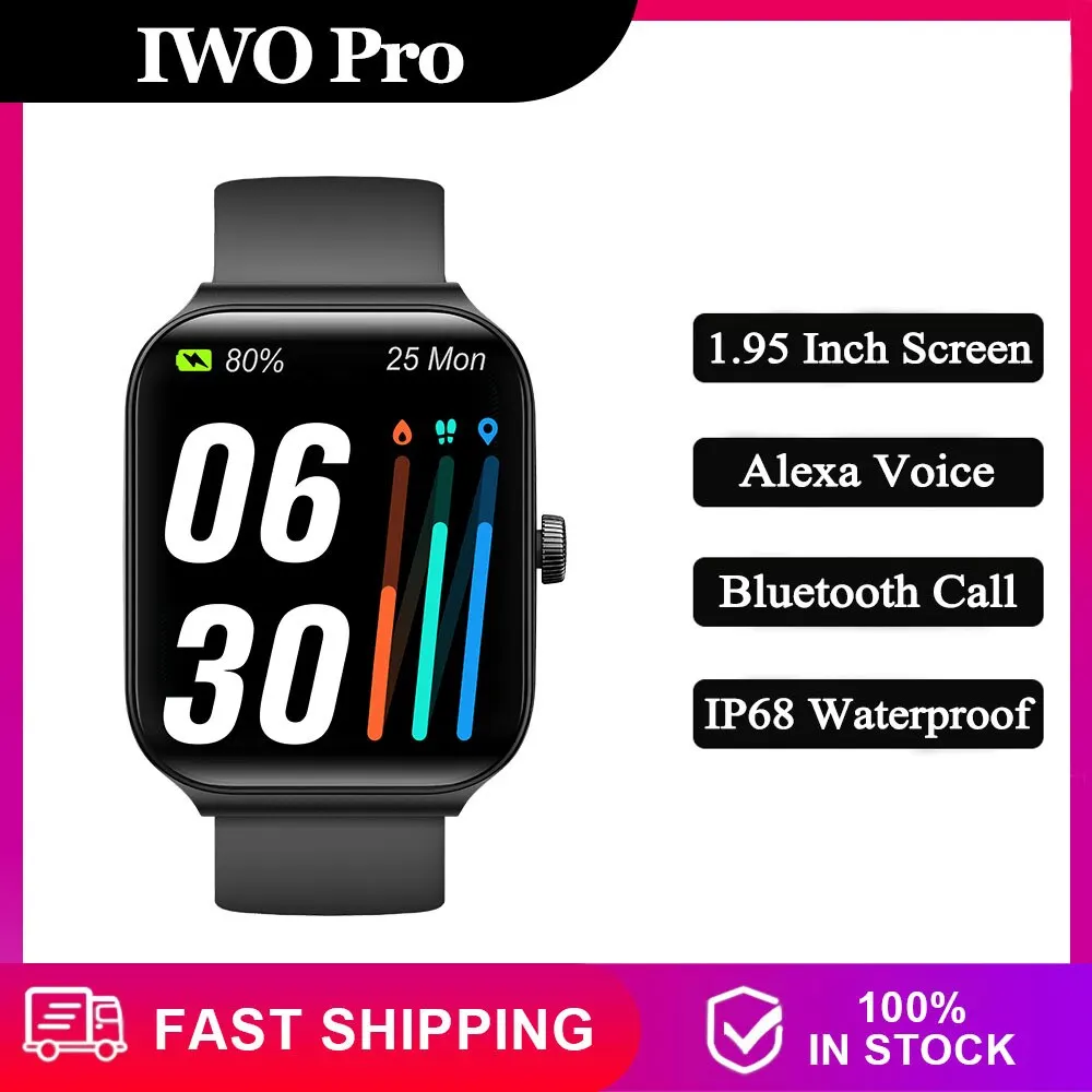 IWO Pro IDW16 Smartwatch Men 1.95 Inch Big Screen Outdoor Sp