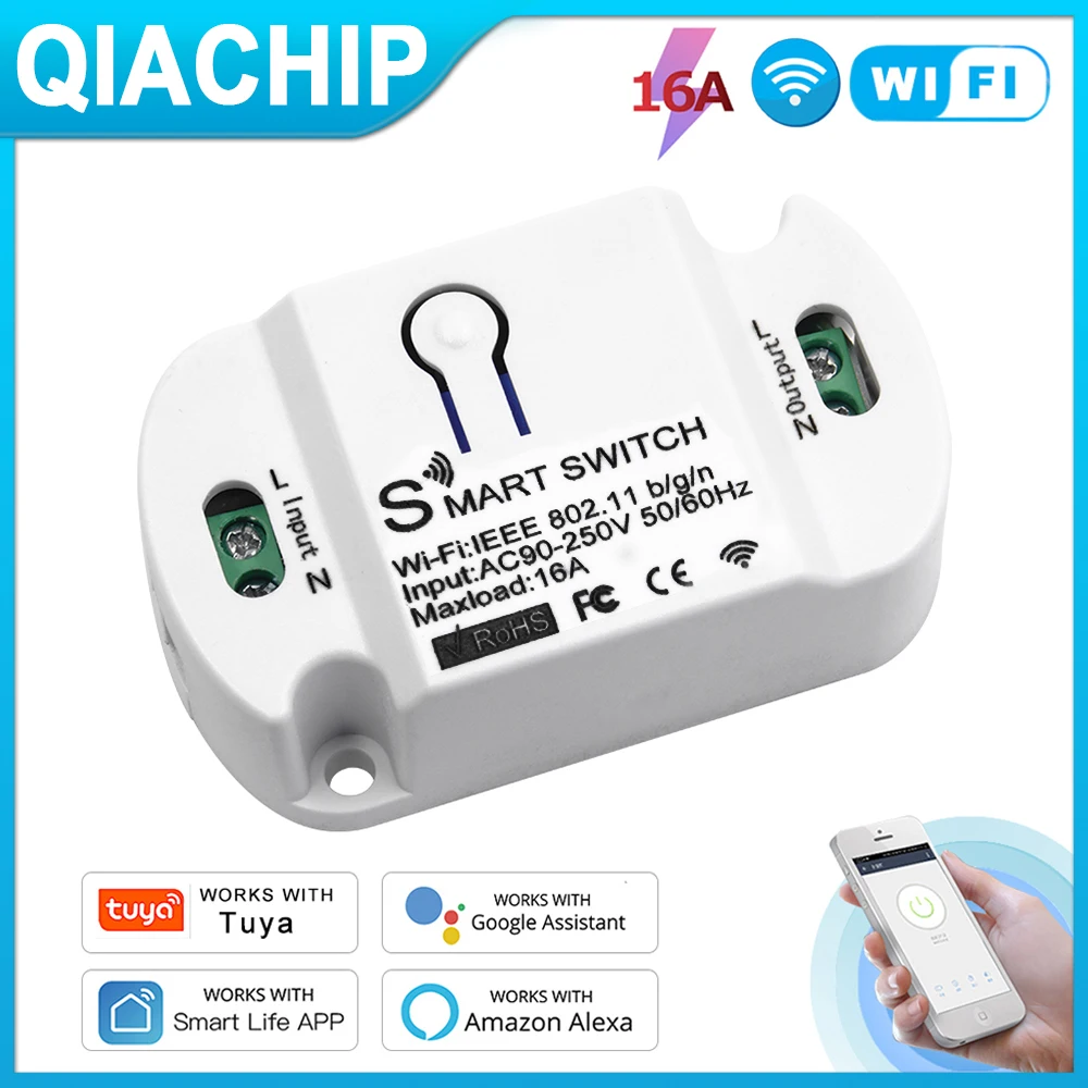 

DIY Wifi Smart Switch Module Remote Control Smart Home TUYA Smart Life APP Wireless Remote Control Works with Alexa Google Home