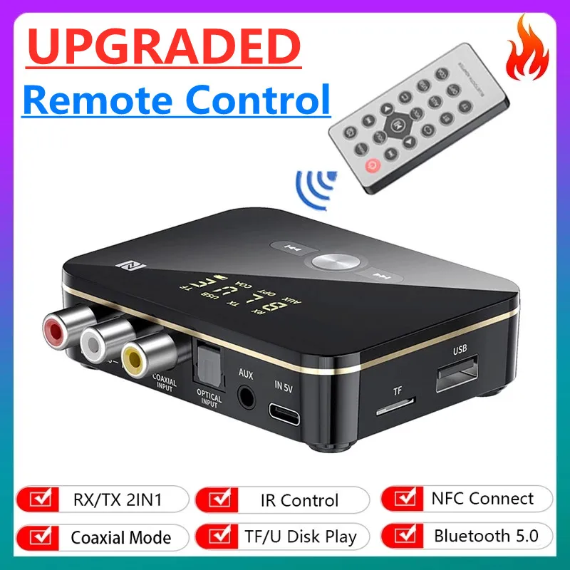 NFC Bluetooth 5 0 приемник передатчика 3 мм RCA оптический коаксиальный TF/U диск