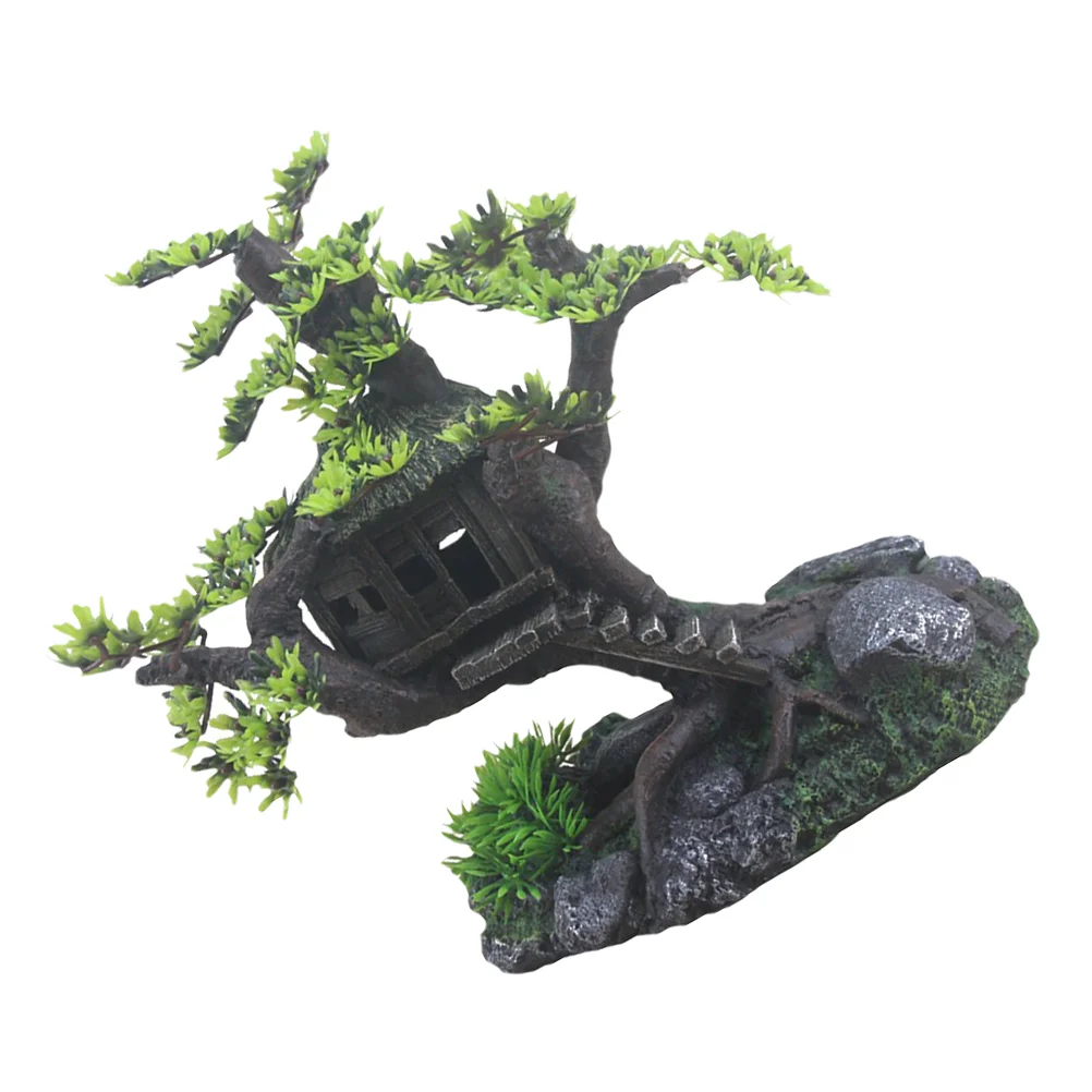 

Модель аквариума принадлежности аквариум аксессуары аквариум украшение дерево дом модель для офиса Декор Ландшафтный дом