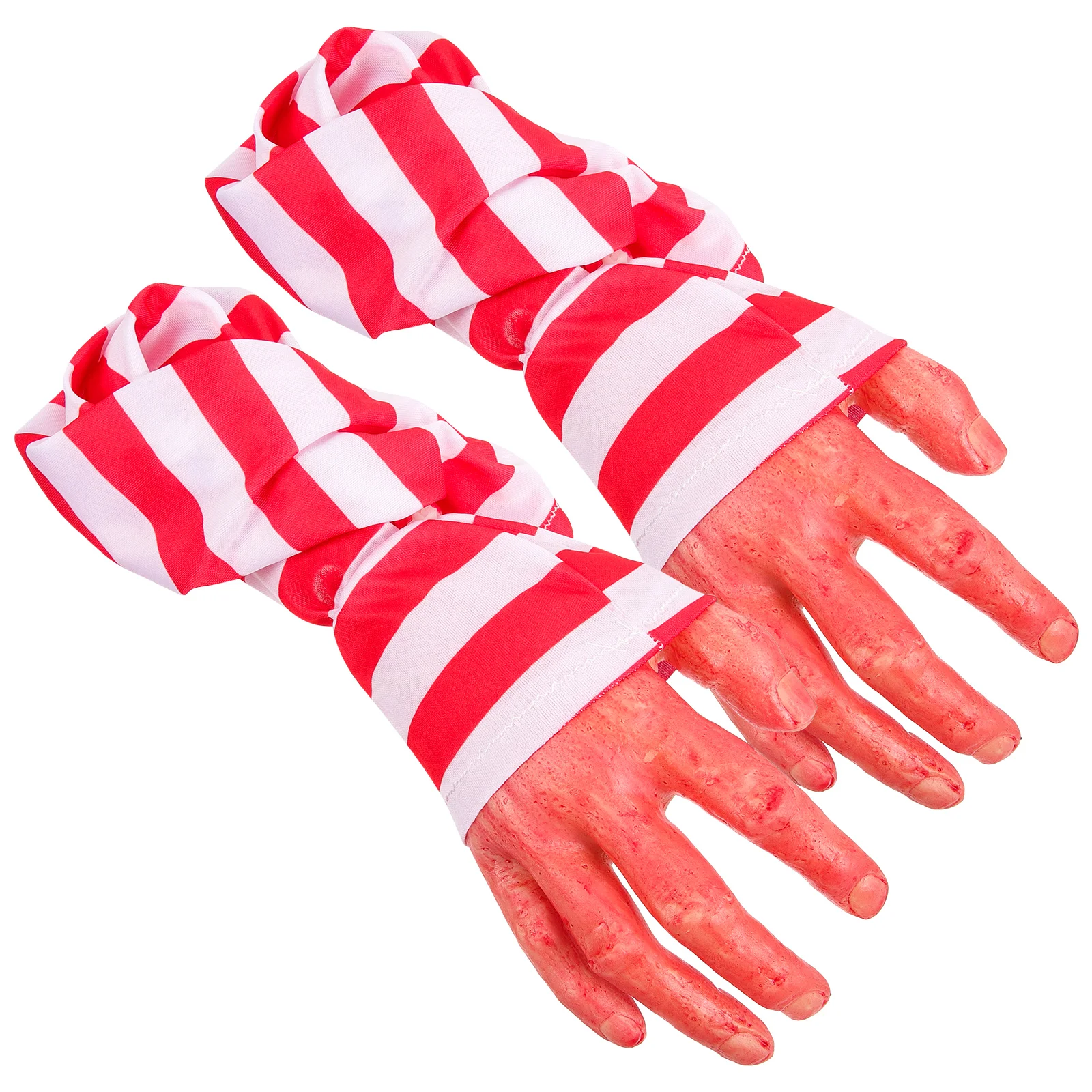

2pcs Halloween Ornaments Fake Hands Arm Gloves Hanging Hand Haunted House Fake Hands Pendants