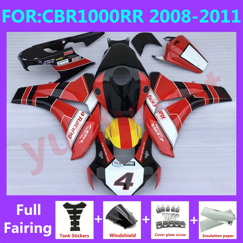 

Комплект обтекателей для мотоцикла, подходит для CBR1000RR CBR1000 08 09 10 11 CBR 1000RR 2008 2009 2010 2011
