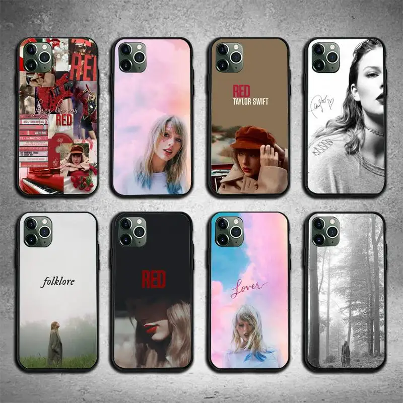 

Red Folklore Album Of-Taylor Phone Case For Iphone 7 8 Plus X Xr Xs 11 12 13 Se2020 Mini Mobile Iphones 14 Pro Max Case