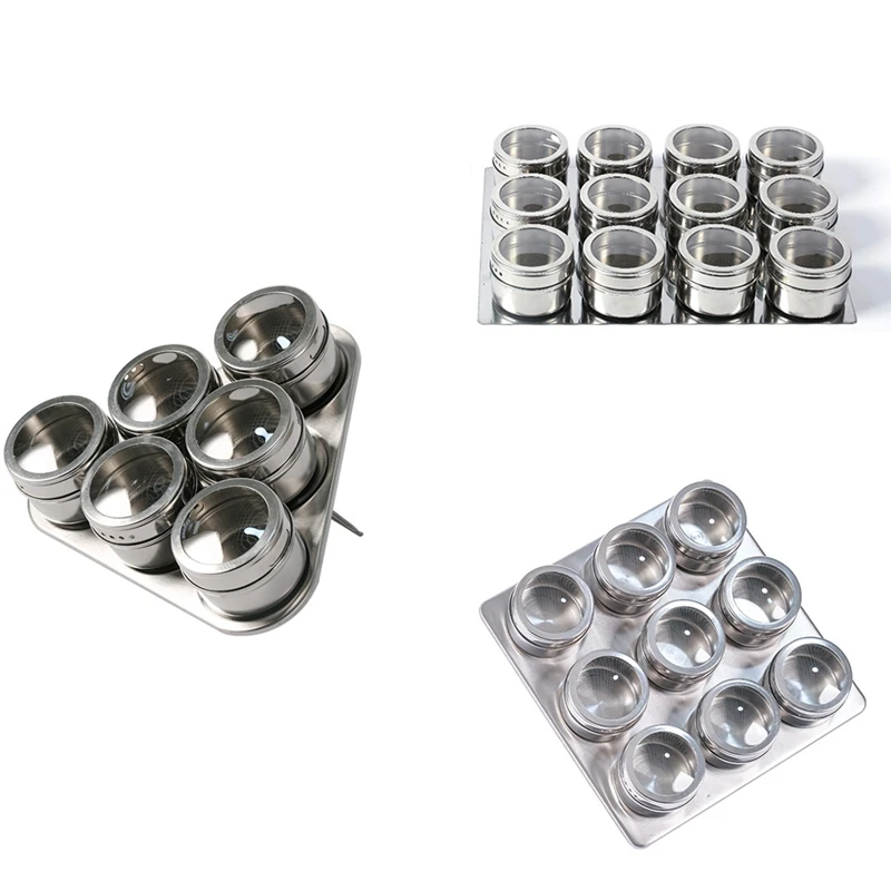 

1 компл. Экологически чистый органайзер для специй стойка для приправ нержавеющий нержавеющая сталь магнитный органайзер для специй коробк...