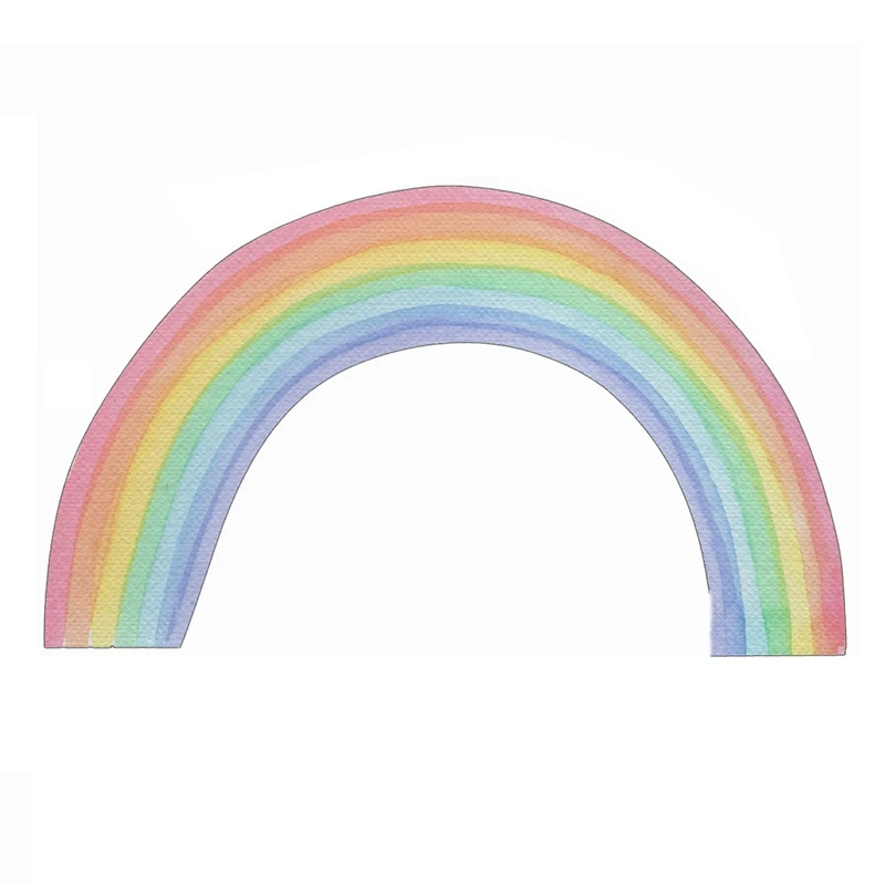 

Large Watercolour Rainbow Wall Stickers For Kids Room Living Room Home Decor Colorful Rainbow Mural Self-Adhesive Fabric