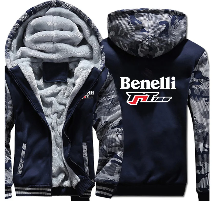 

2022 New Benelli TNT motorcycle logo Hoodies Camouflage sleeve Pullover Winter Jacket Sweatshirts Long Sleeve Coat
