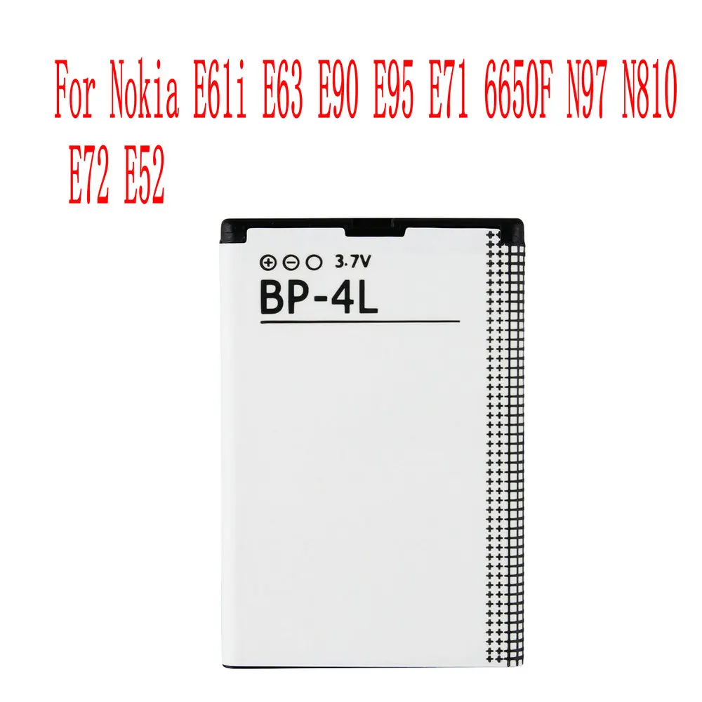 

High Quality 1500mAh BP-4L Battery For Nokia E61i E63 E90 E95 E71 6650F N97 N810 E72 E52 Cell Phone