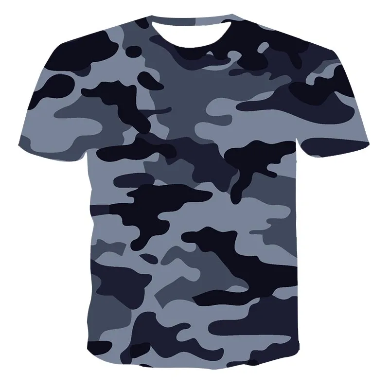 2023 The Latest Male Soldiers Camouflage Jumper Casual Sportswear 3DT Shirt Top Oversized Size Street Style images - 6