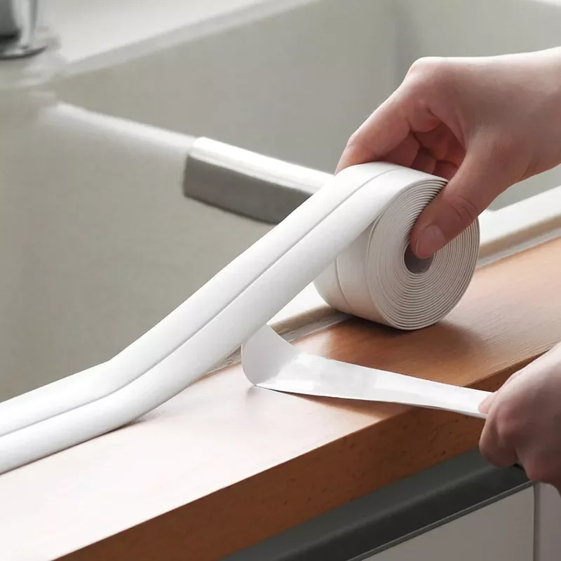 

Bathroom Shower Sink Bath Sealing Strip Tape White PVC Self adhesive Waterproof Wall Sticker for Bathroom Kitchen toilets