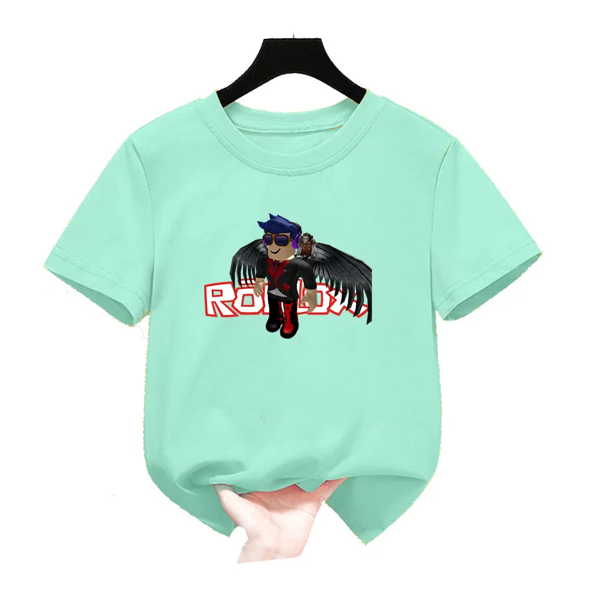 

Summer Fashion Set New Robloxing T Shirt Kids Funny Casual Game T-shirt Children Boy Clothes Cool Cartoon Tshirt Tops Tees Cute