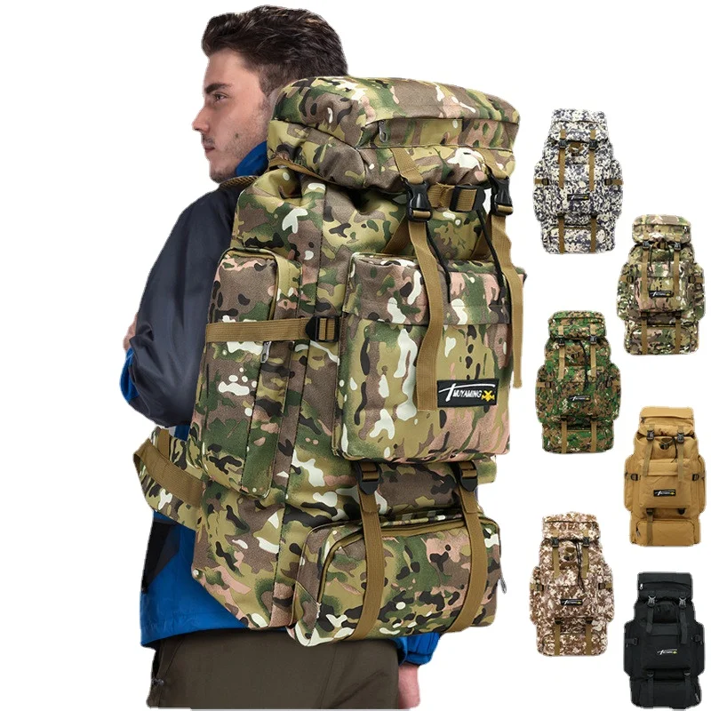 

Camping Backpack Men Bags Military Tactical Rucksack For Hunting Climbing Hiking Back Packs Molle Backpacks mochila sport 70L