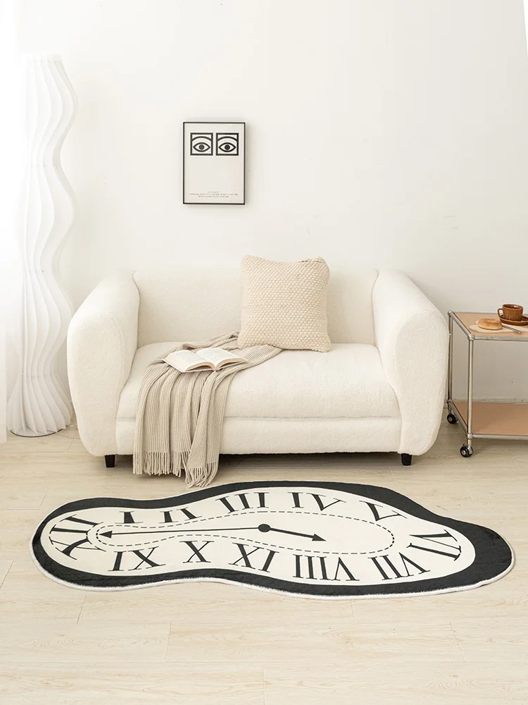 

Vintage European Creative Clock Printed Carpet Home Living Room Sofa Rug Bedroom Girl Decoration Entrance Doormat
