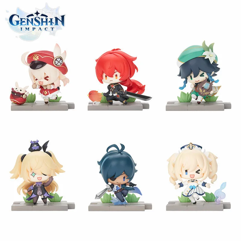 Genshin Impact Account Battlefield Heroes Theme Series Blind Box Kawaii Action Figures Mistery Box Guess сумка Toys for Girls
