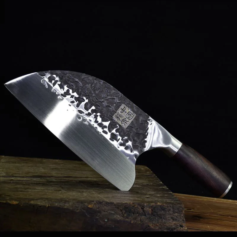 

Longquan Kitchen Knives Handmade Forged 8 Inch Sharp Chef Slicing Cleaver Chopper Butcher Knife Meat And Poultry Tools Facas