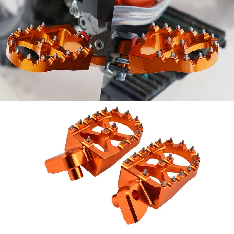 

Motocross Foot Pegs FootRest Footpegs Rests Pedals For KTM 125 250 300 350 450 530 EXC EXCF XC XCF XCW XCFW SX SXF 1998-2016