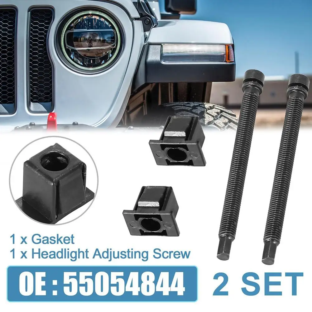 

Комплект винтов для регулировки фары автомобиля, 2 шт., совместимы с Yj 1987-1995 55054844, замена винтов для крепления фары