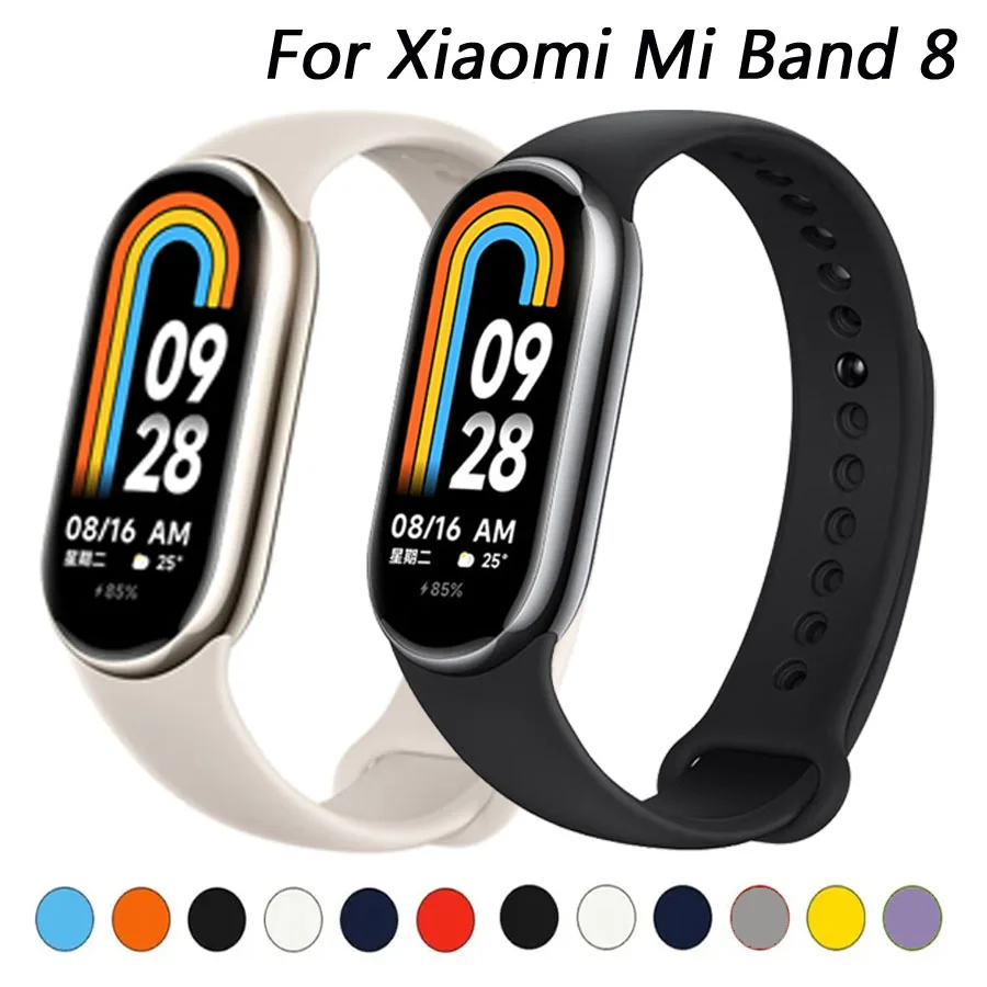 

Ремешок силиконовый для Xiaomi Mi Band 8, спортивный сменный Браслет для Mi Band 8