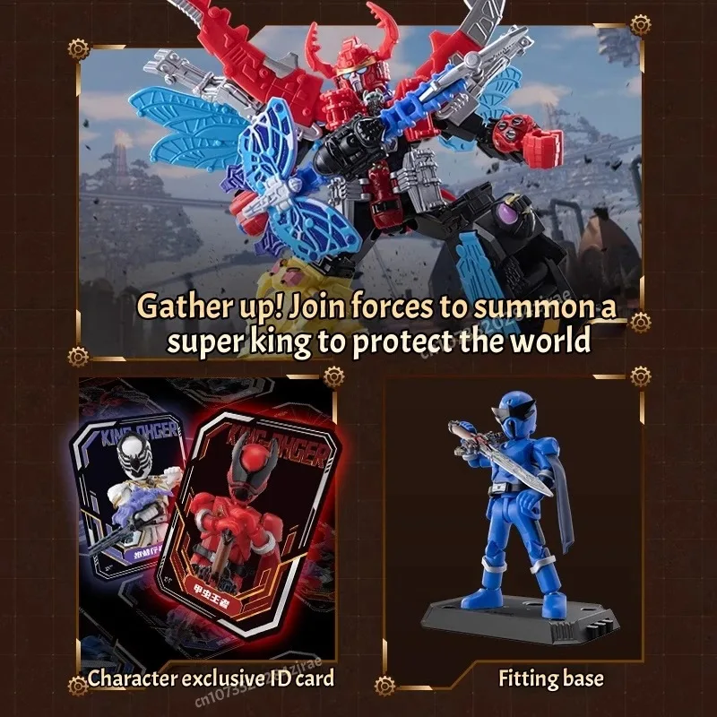 Фото Строительные блоки BLOKEES Super Sentai, первое издание, 3D экшн-модель Beetle King, украшение для дома, маленькие частицы, собранные игрушки №3