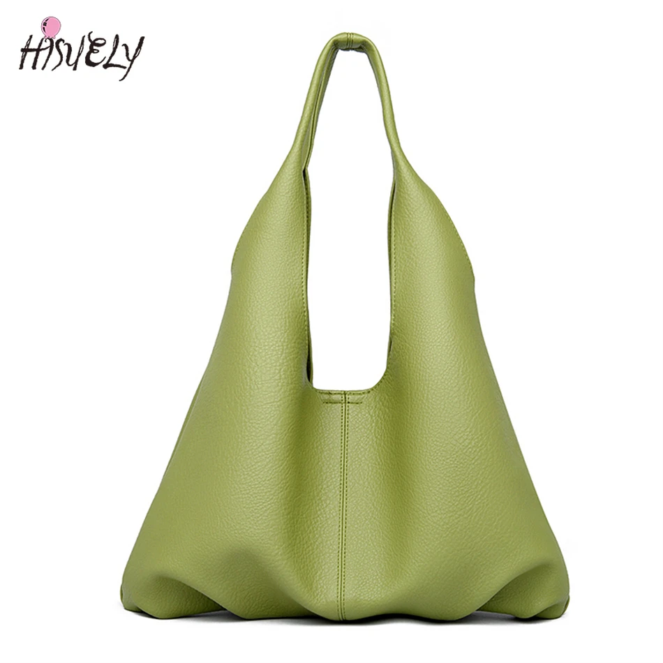 

Women Large Capacity Solid Color Casual Shopping Totes Luxury Designer Fashion Shoulder Bags Ladies Pu Leather Purses Handbags