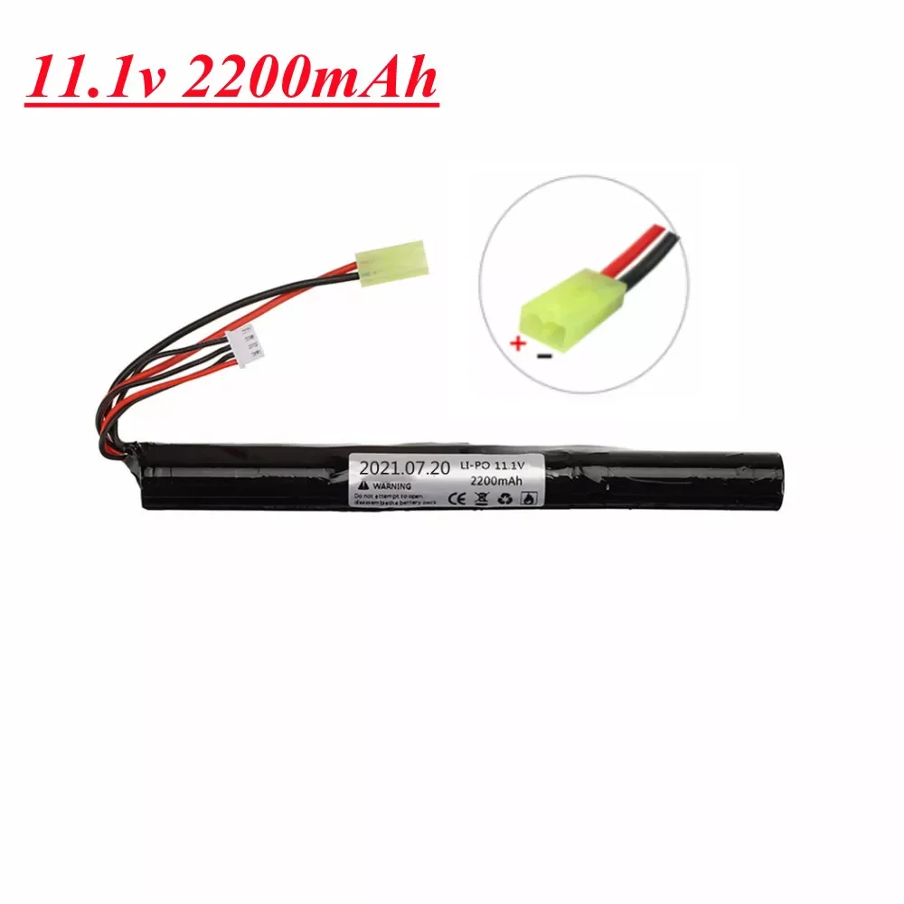 

NEW2023 3S Water Gun RC Lipo battery 11.1V 2200mAh 18650 40C AKKU Mini Airsoft Gun Battery RC model Parts