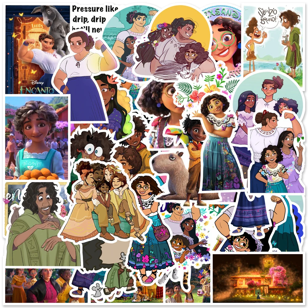 

10/30/50/100pcs Encanto Stickers Disney Scrapbook DIY Laptop Water Bottle Phone Guitar Decoration Cartoon Sticker Decal Kids Toy