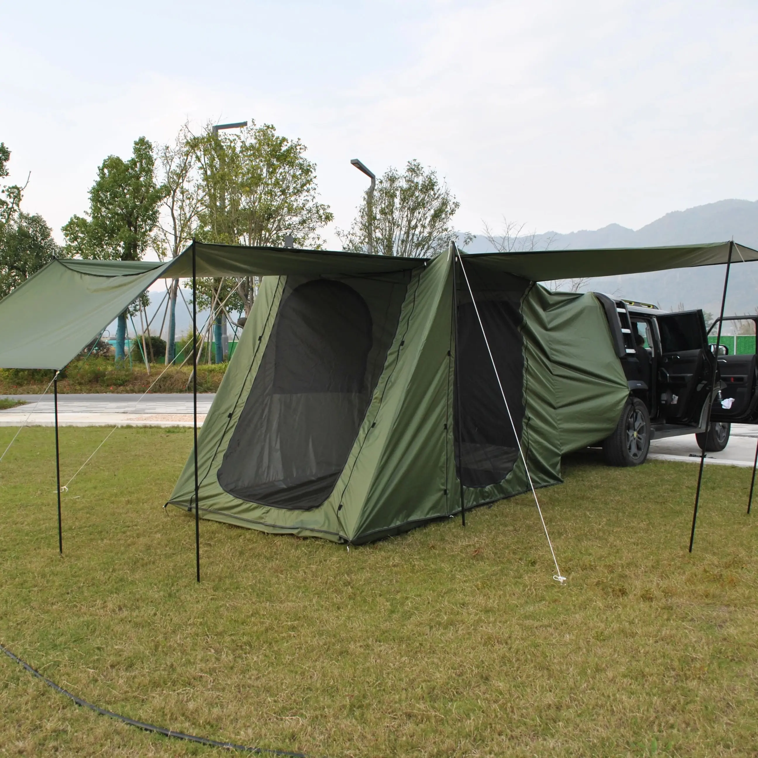 Палатки для кемпинга палатка внедорожника на 6 человек с большим сетчатым окном