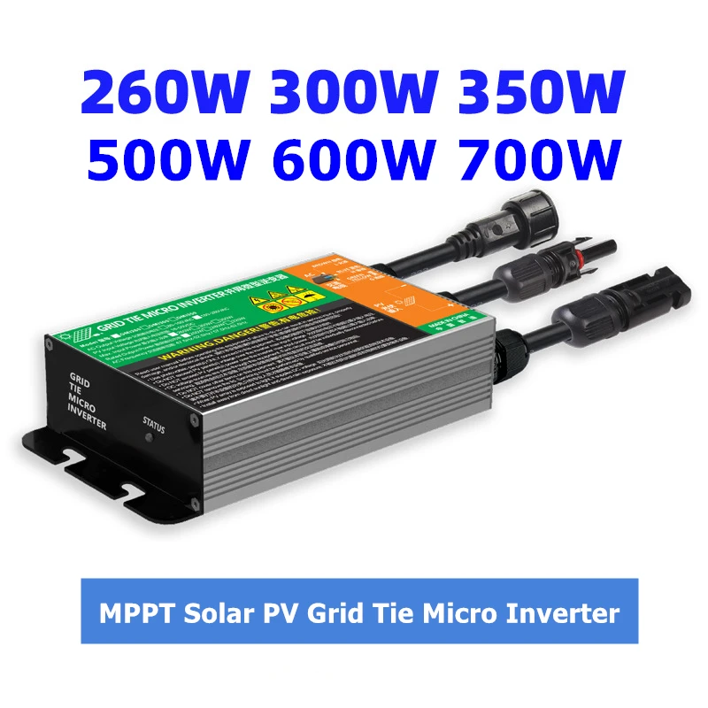 

260W 300W 350W 500W 600W 700W MPPT Solar PV Grid Tie Micro Power Inverter GMI series Input 26V-46V DC Output 110V-240V