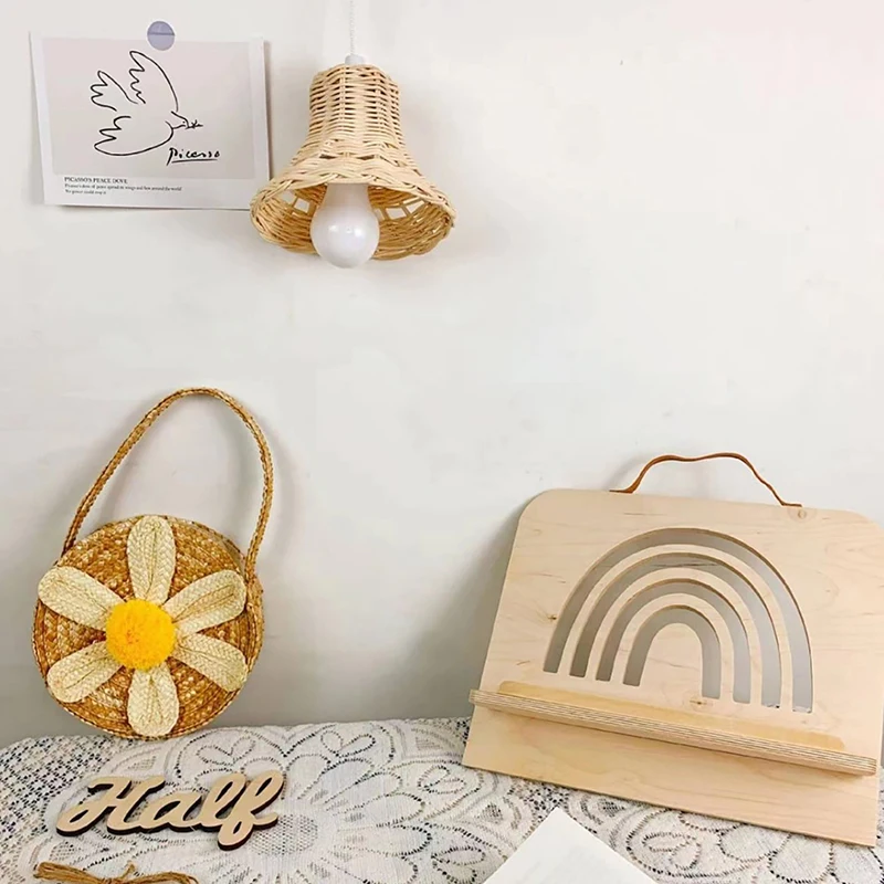 1 шт. сменный светильник из ротанга в стиле ретро