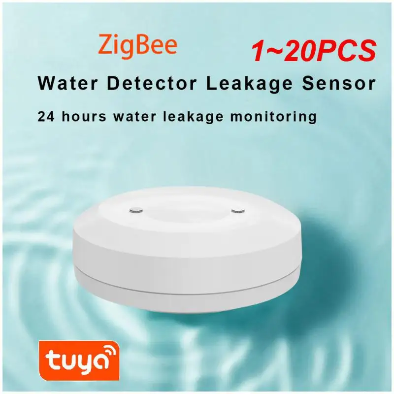 

1~20PCS ZigBee Linkage Water Flood Leak Leakage Immersion Sensor Detector Overflow Waterproof Smart Home Security Protection
