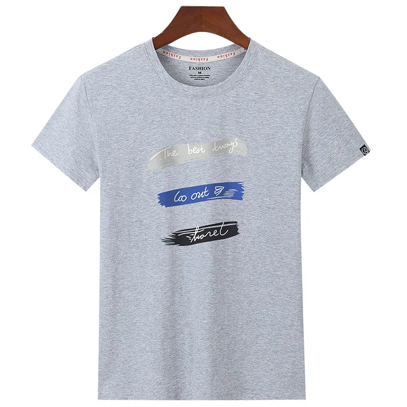

10736 Size 5XL Tee Shirt Homme Summer Short Sleeve Casual Men's T Shirts Male TShirts Camiseta Tshirt Homme