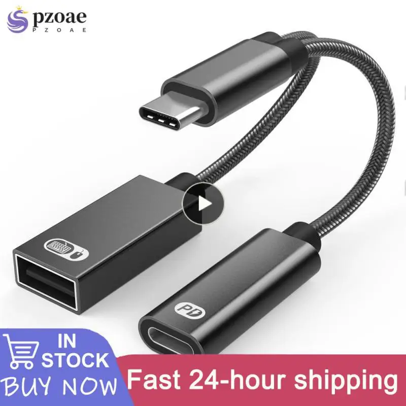 

Складной Адаптер для телефона со штекером Type-C на Usb C, быстрая зарядка, Usb C Otg кабель, адаптер для телефона для ноутбука, телефона, зарядный порт, U-диск