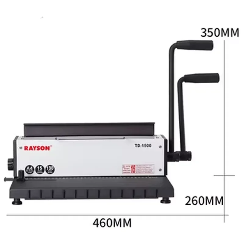 Фото RAYSON TD-1500 Ручной высококачественный переплетный аппарат на 34 отверстия для переплета листов формата А4 двойной проволокой №2