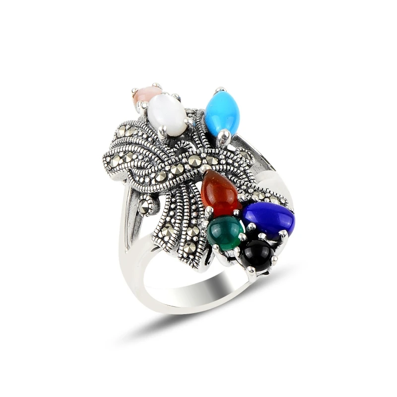 

Серебряное кольцо 925 пробы и марказит