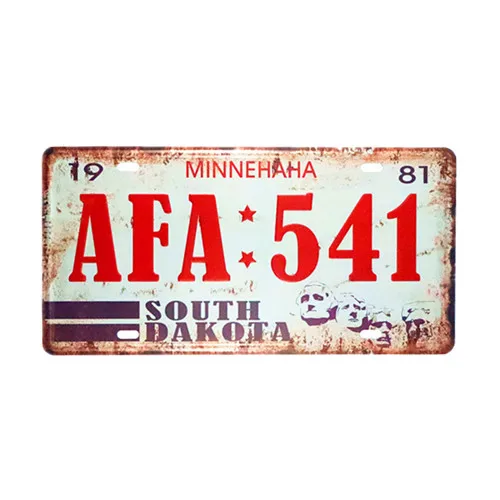 

Celebrity Machine Back To The Future | DeLorean | Time Out | Metal Stamped License Plate Retro Shabby Rusty Embossed Car Plate