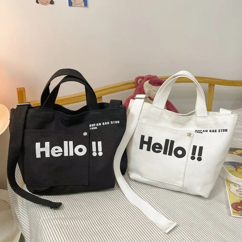 

Women Shoulder Canvas Bag Female Cotton Cloth Handbag Casual Eco Shopper Tote Crossbody Bag Cute Messenger Bag For Girl 2022
