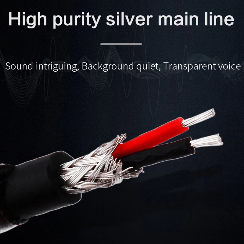 Кабель Hi-Fi от 3 5 мм до 2XLR Hi-End OFC посеребренный к двойному XLR папа-папа для мобильных